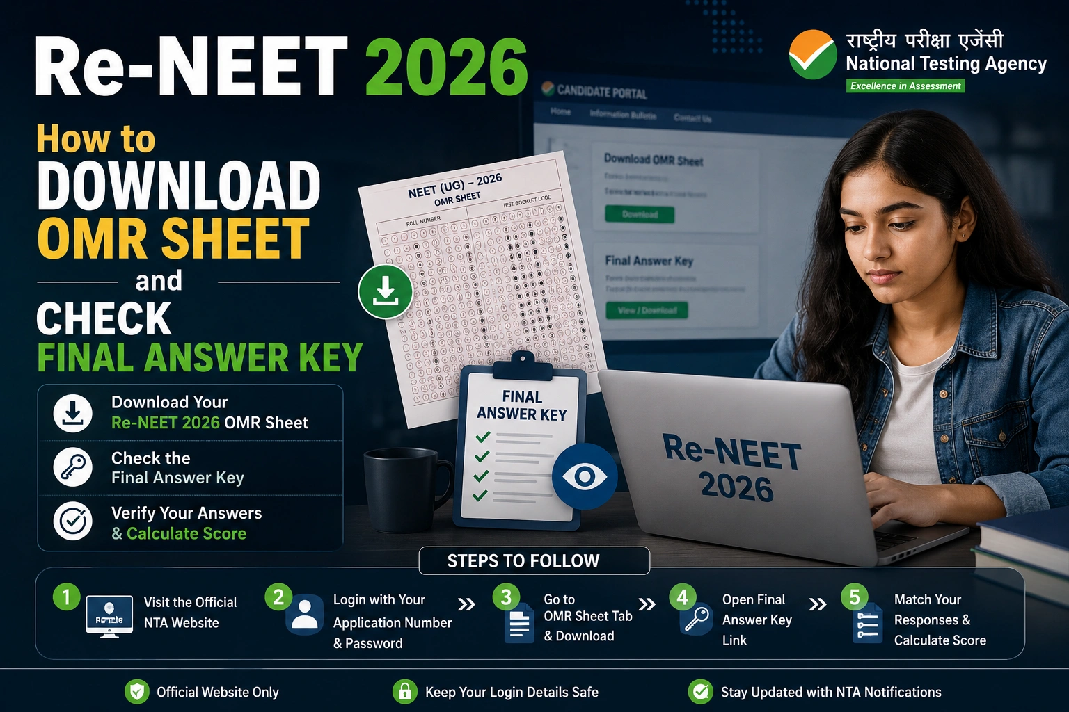 How to Download Re-NEET 2026 OMR Sheet and Check Final Answer Key